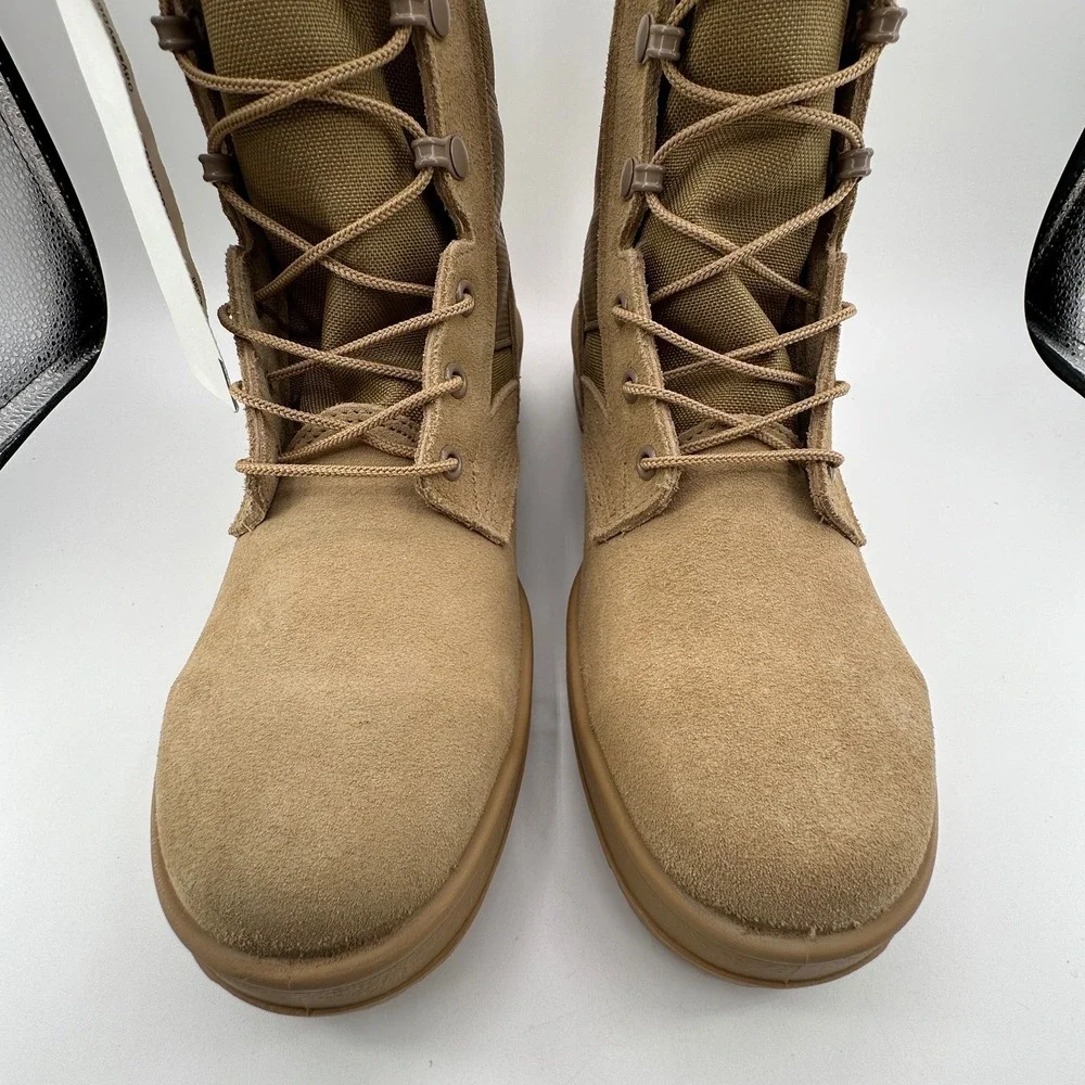 Mondo PT UFCW Vibram Hot Weather Combat Boots Mens 9.5‎ Wide Tan Steel Toe NEW